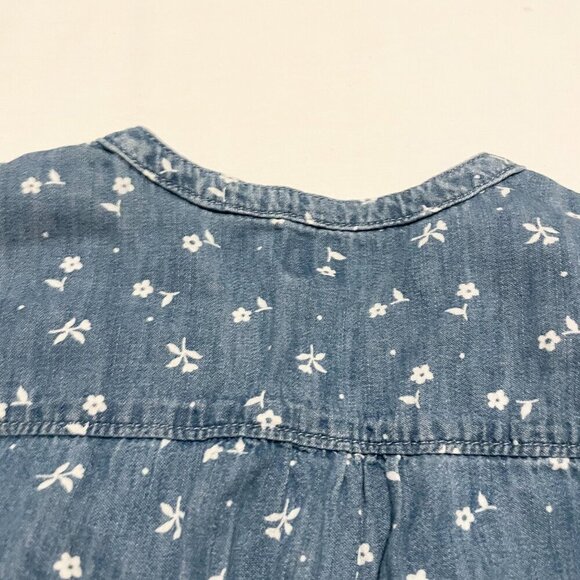 Gap Denim Toddler Floral Romper Girls Size 5 Years - Picture 11 of 16